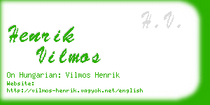 henrik vilmos business card